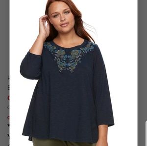 2x Sonoma embroidered tee NWT